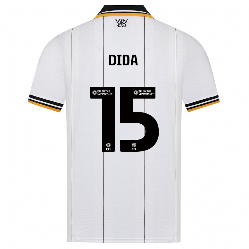 גברים Kledi Dida #15 כתום לבן שחור הרחק ג'רזי 2026/27 חולצה קצרה