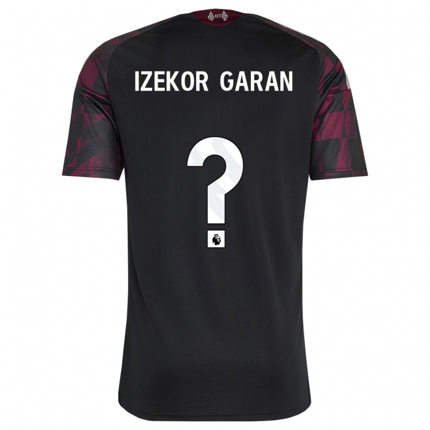 גברים Japhecht Izekor Garan #0 שחור לבן סגול ג'רזי קיט שלישי 2026/27 חולצה קצרה