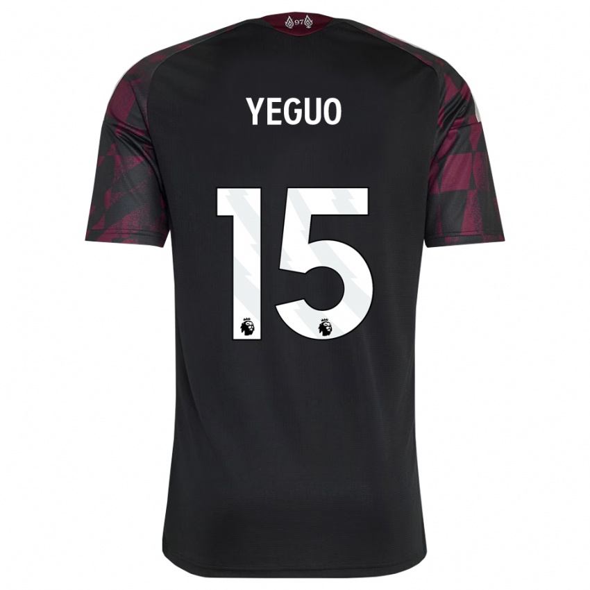 גברים Aiden Yeguo #15 שחור לבן סגול ג'רזי קיט שלישי 2026/27 חולצה קצרה