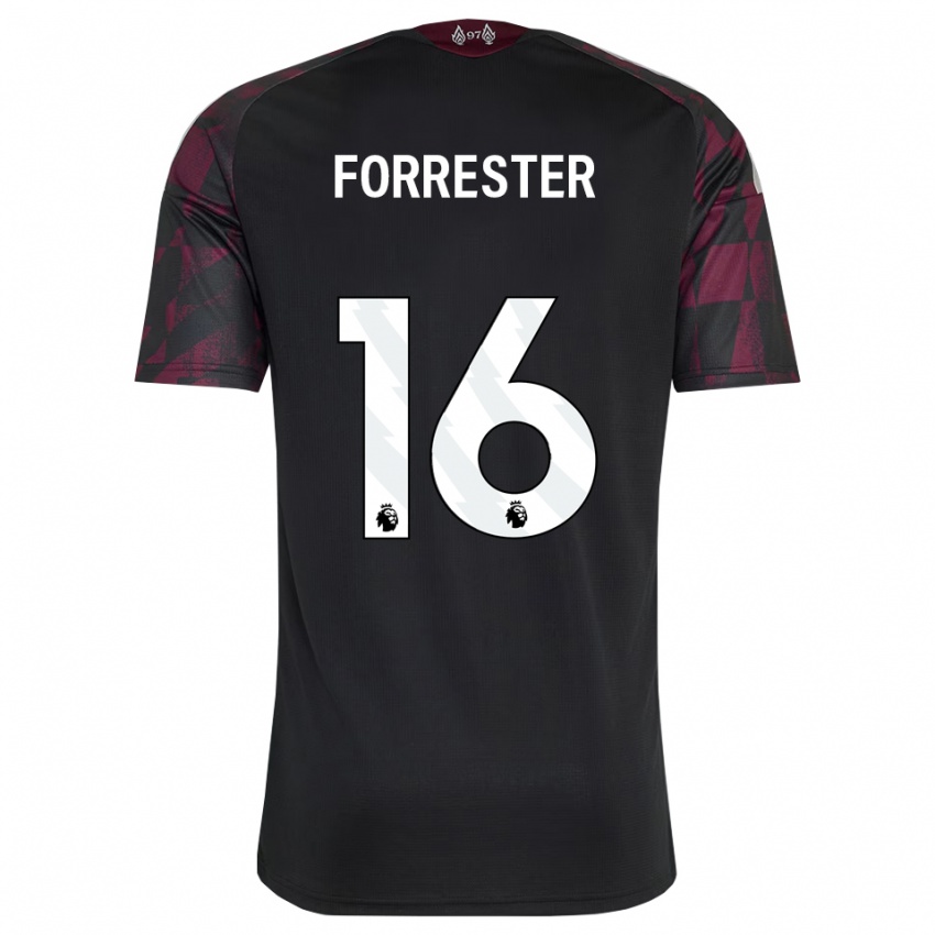 גברים Lamore Forrester #16 שחור לבן סגול ג'רזי קיט שלישי 2026/27 חולצה קצרה