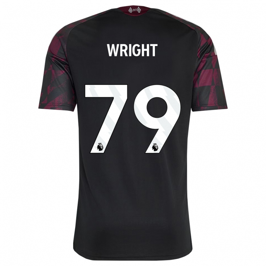 גברים Will Wright #79 שחור לבן סגול ג'רזי קיט שלישי 2026/27 חולצה קצרה