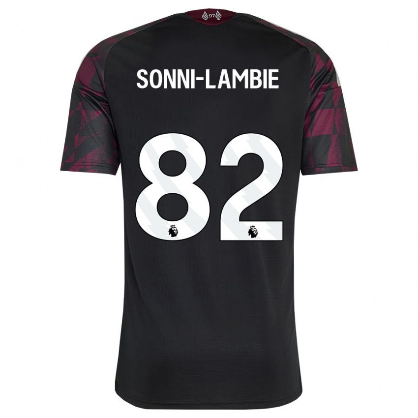 גברים Joshua Sonni-Lambie #82 שחור לבן סגול ג'רזי קיט שלישי 2026/27 חולצה קצרה