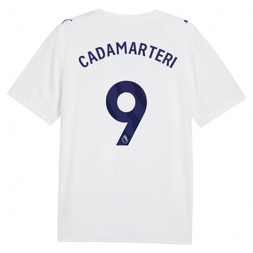 גברים Caelan Cadamarteri #9 צי כחול לבן ג'רזי קיט שלישי 2026/27 חולצה קצרה