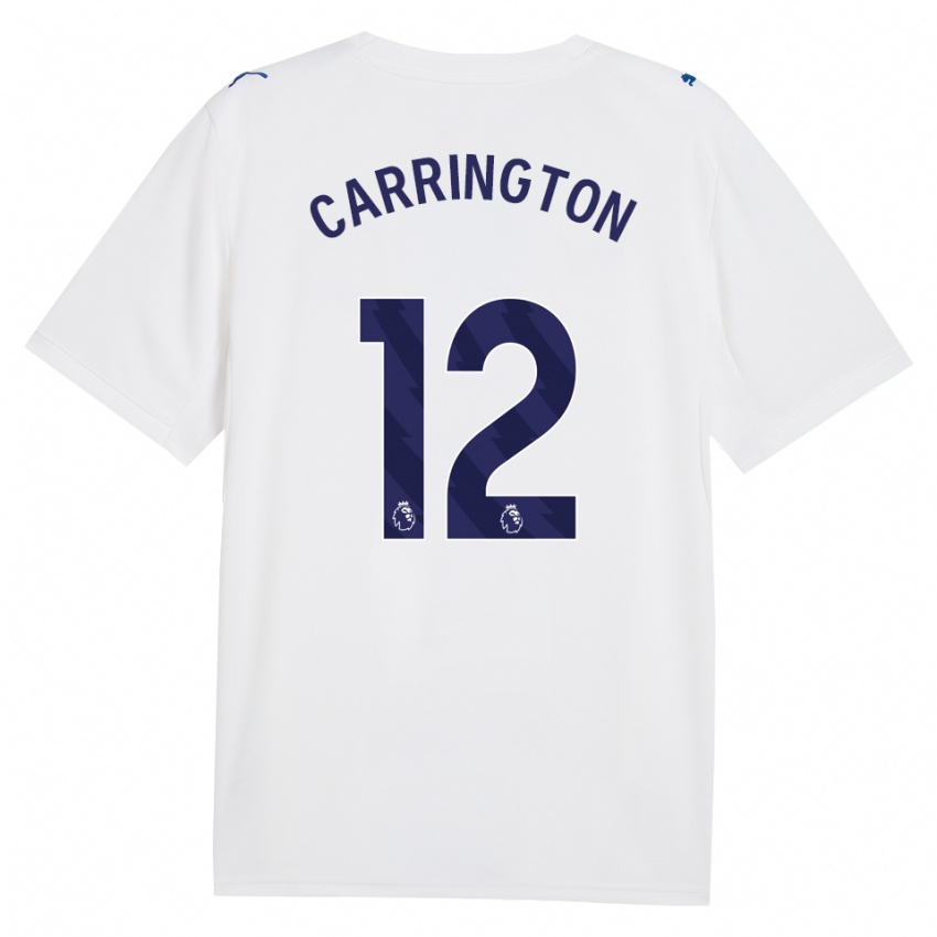 גברים Theo Carrington #12 צי כחול לבן ג'רזי קיט שלישי 2026/27 חולצה קצרה