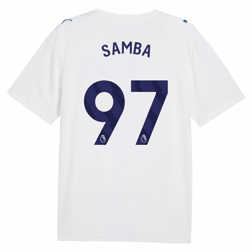 גברים Tyrone Samba #97 צי כחול לבן ג'רזי קיט שלישי 2026/27 חולצה קצרה