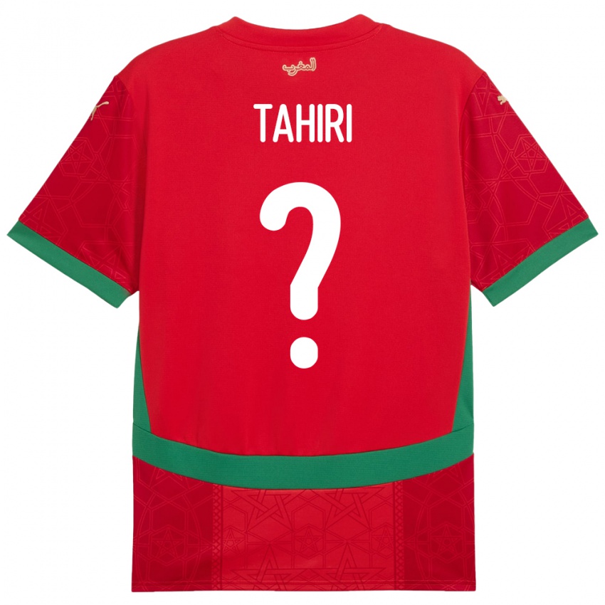 ילדים מָרוֹקוֹ Aymen Tahiri #0 אָדוֹם ג'רזי ביתית 24-26 חולצה קצרה