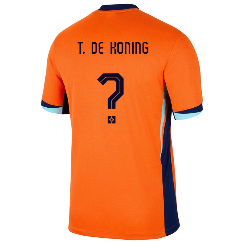 ילדים הולנד Tim De Koning #0 תפוז ג'רזי ביתית 24-26 חולצה קצרה