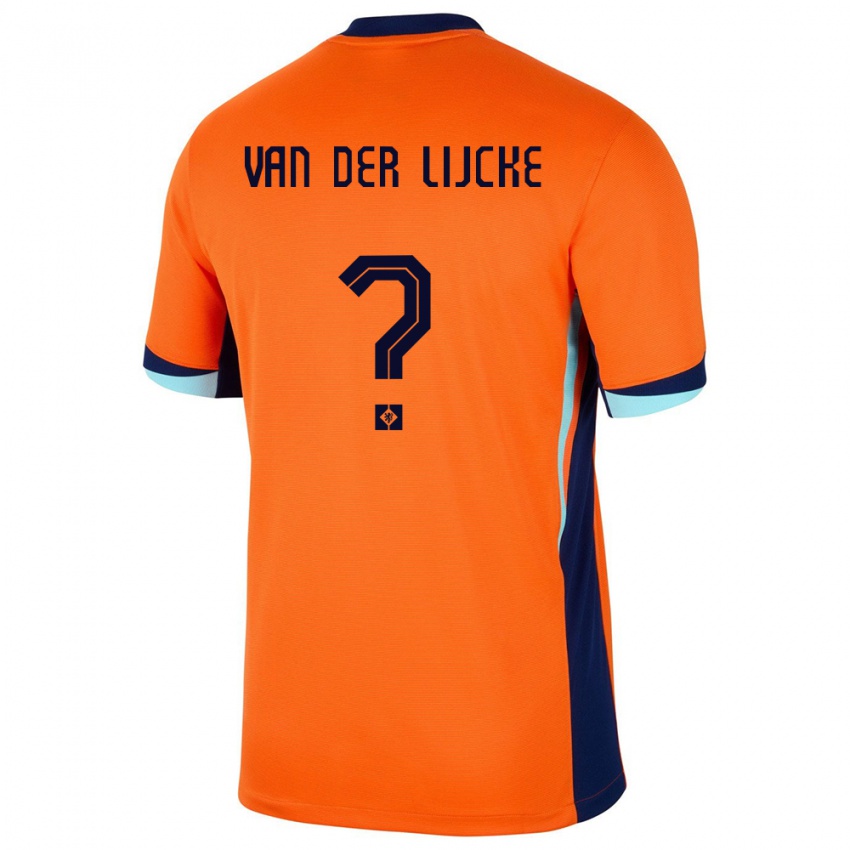 ילדים הולנד Donny Van Der Lijcke #0 תפוז ג'רזי ביתית 24-26 חולצה קצרה