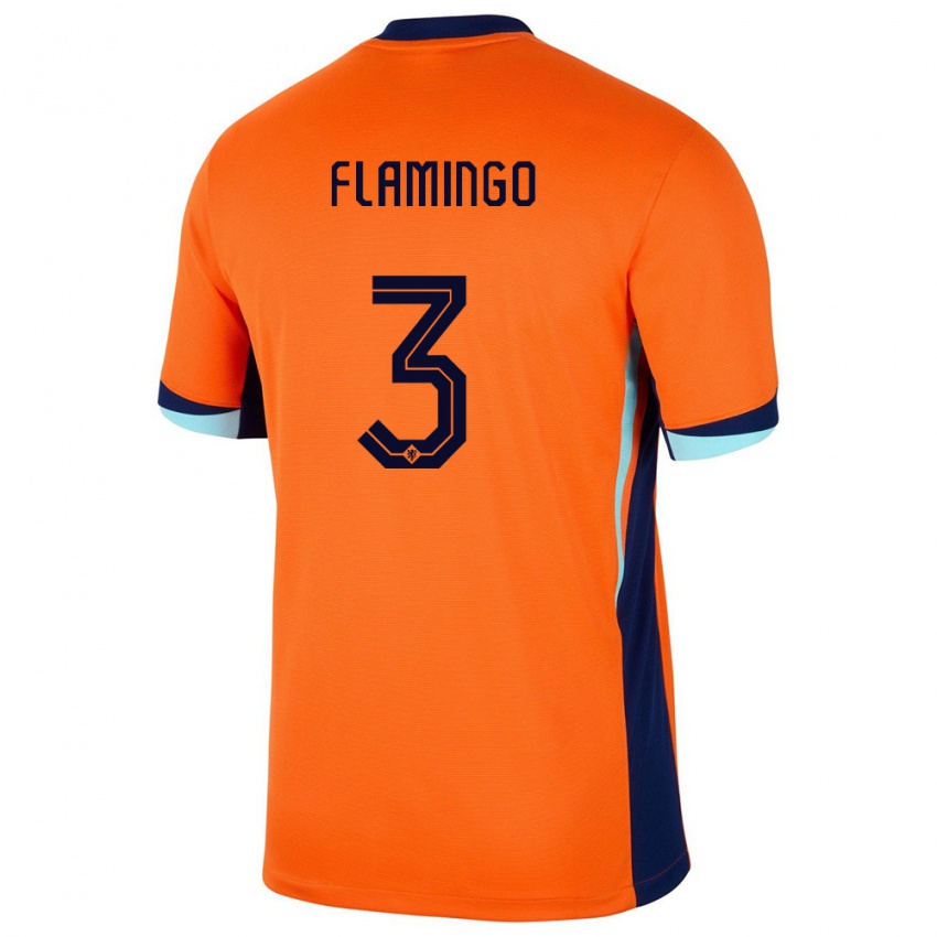ילדים הולנד Ryan Flamingo #3 תפוז ג'רזי ביתית 24-26 חולצה קצרה