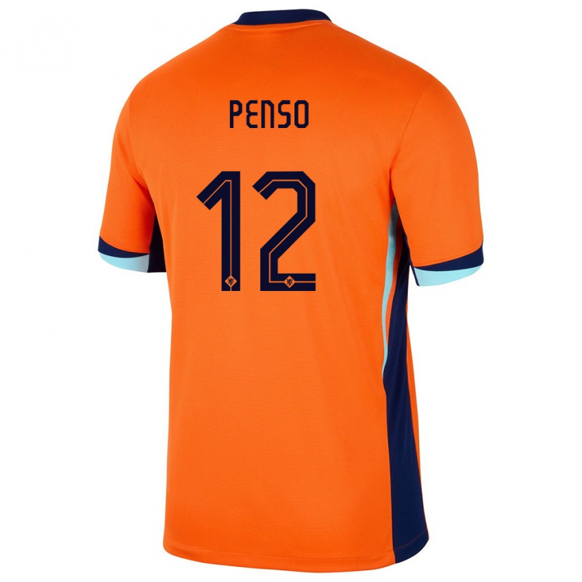 ילדים הולנד Kyano Penso #12 תפוז ג'רזי ביתית 24-26 חולצה קצרה