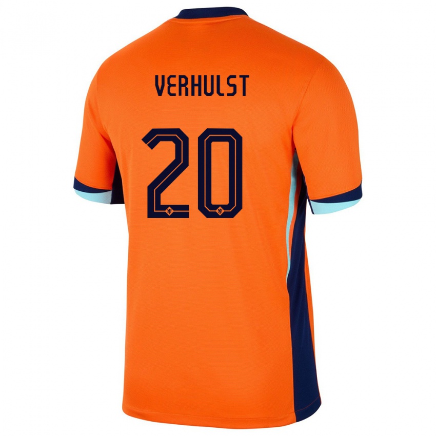 ילדים הולנד Gino Verhulst #20 תפוז ג'רזי ביתית 24-26 חולצה קצרה