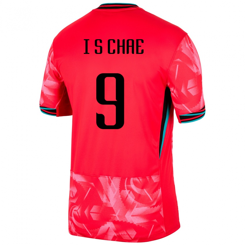ילדים דרום קוריאה In-Seo Chae #9 אָדוֹם ג'רזי ביתית 24-26 חולצה קצרה