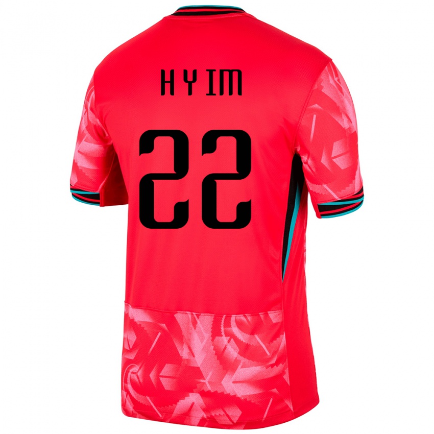 ילדים דרום קוריאה Yun-Ho Im #22 אָדוֹם ג'רזי ביתית 24-26 חולצה קצרה