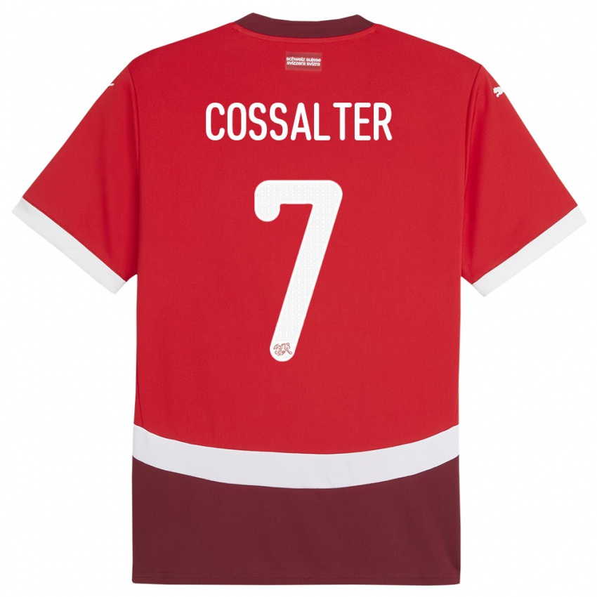 ילדים שווייץ Ivan Cossalter #7 אָדוֹם ג'רזי ביתית 24-26 חולצה קצרה