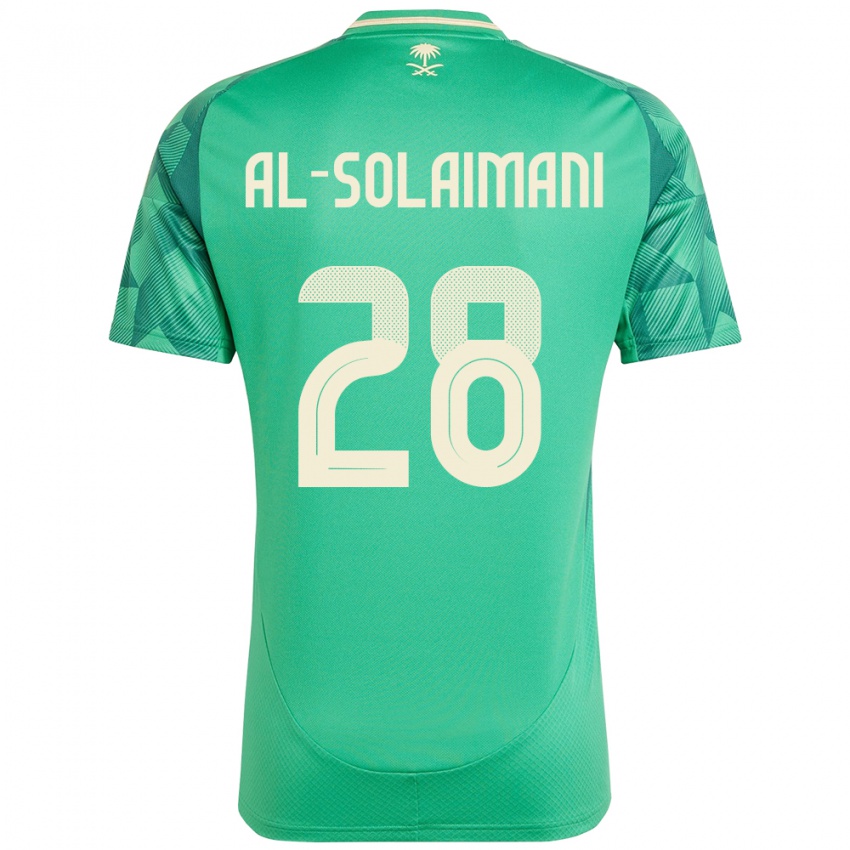 ילדים ערב הסעודית Solaiman Al-Solaimani #28 יָרוֹק ג'רזי ביתית 24-26 חולצה קצרה