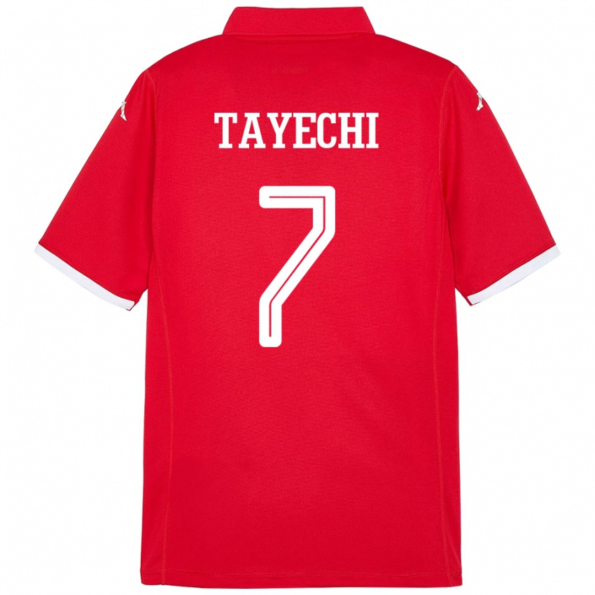ילדים תוניסיה Fedi Tayechi #7 אָדוֹם ג'רזי ביתית 24-26 חולצה קצרה