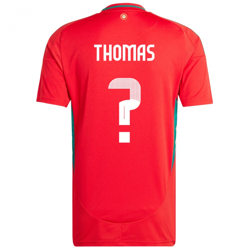 ילדים ויילס George Thomas #0 אָדוֹם ג'רזי ביתית 24-26 חולצה קצרה