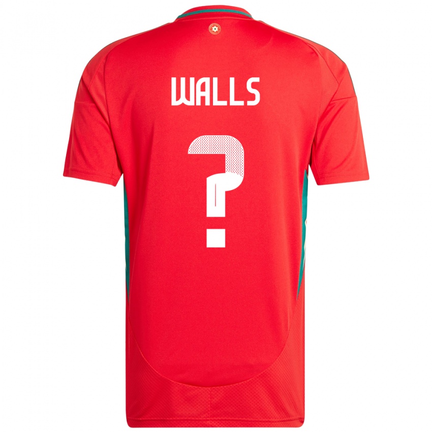 ילדים ויילס Archie Walls #0 אָדוֹם ג'רזי ביתית 24-26 חולצה קצרה