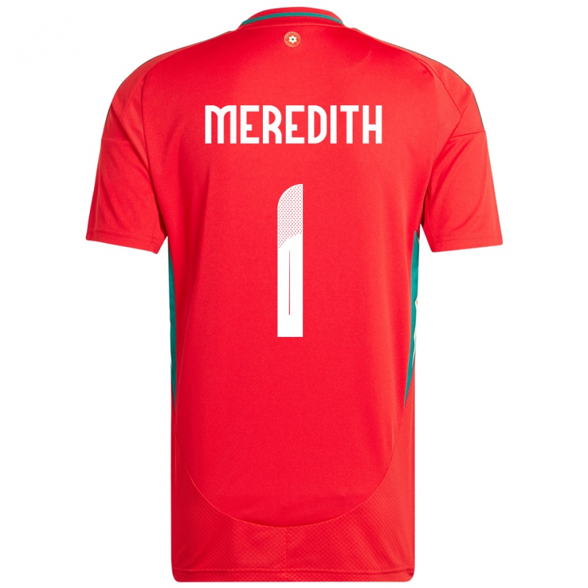 ילדים ויילס Eliot Meredith #1 אָדוֹם ג'רזי ביתית 24-26 חולצה קצרה