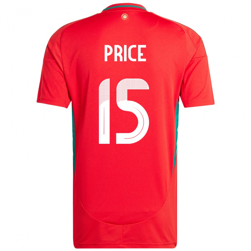 ילדים ויילס Tom Price #15 אָדוֹם ג'רזי ביתית 24-26 חולצה קצרה