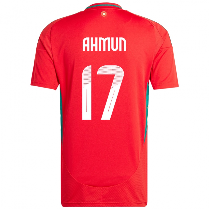ילדים ויילס Ben Ahmun #17 אָדוֹם ג'רזי ביתית 24-26 חולצה קצרה