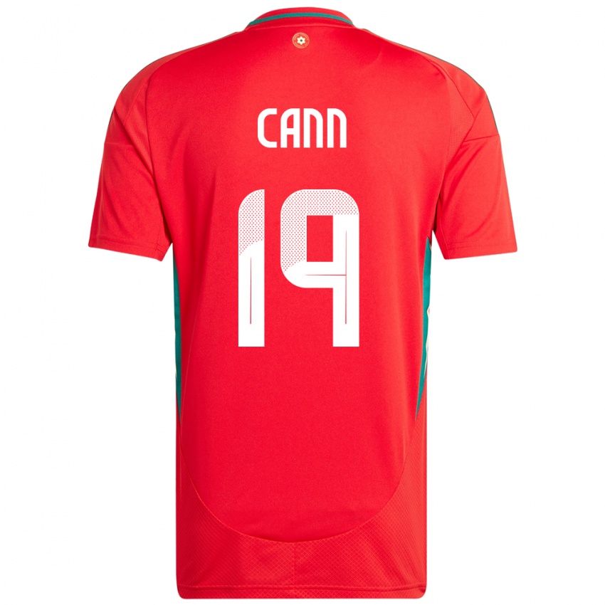 ילדים ויילס Ethan Cann #19 אָדוֹם ג'רזי ביתית 24-26 חולצה קצרה
