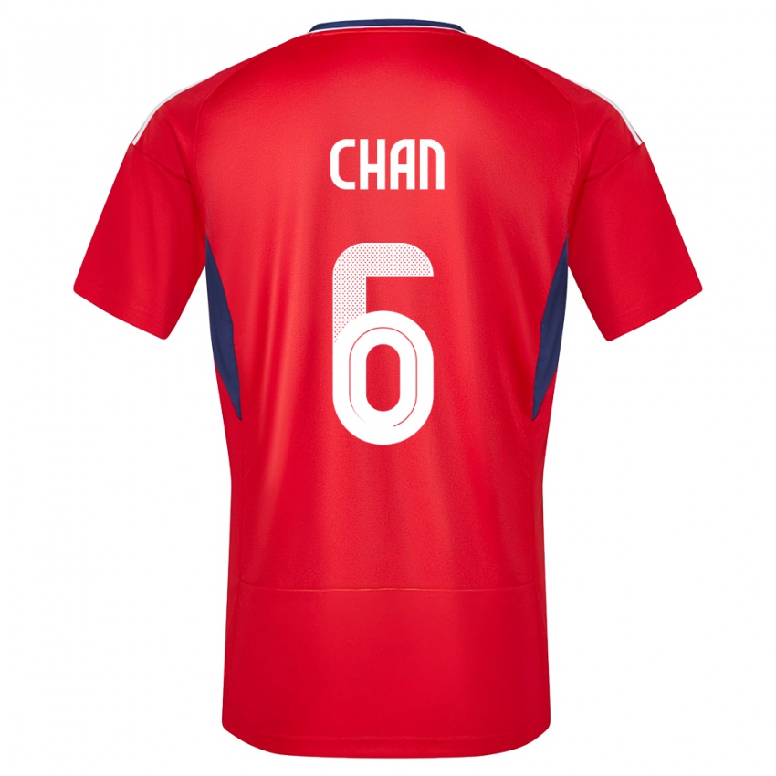 ילדים קוסטה ריקה Gabriel Chan #6 אָדוֹם ג'רזי ביתית 24-26 חולצה קצרה
