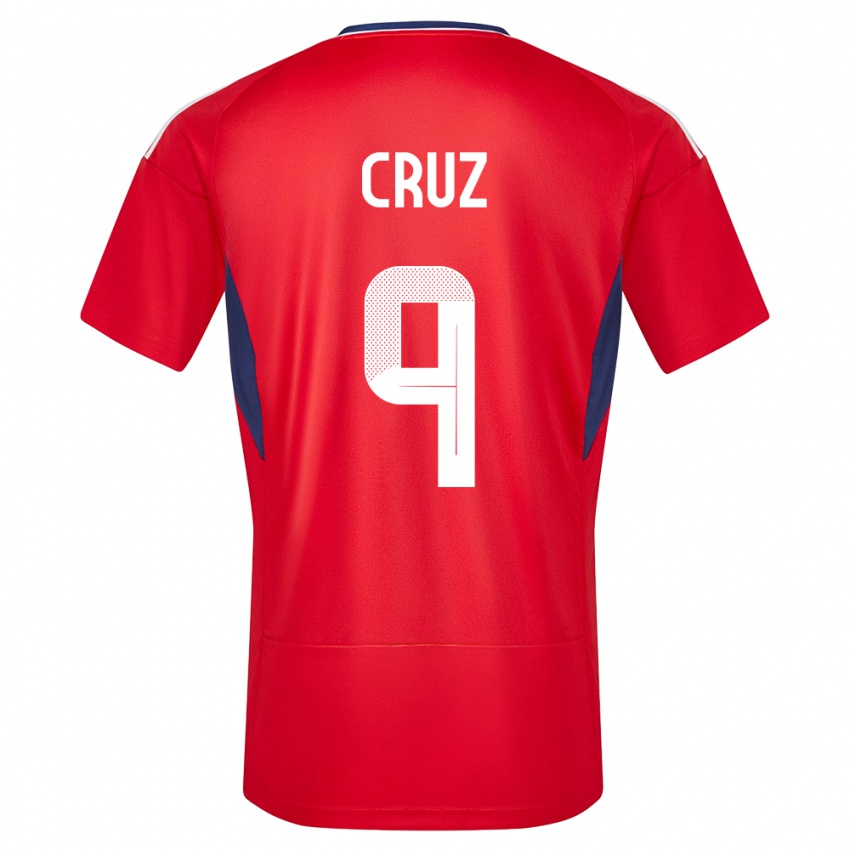 ילדים קוסטה ריקה Esteban Cruz #9 אָדוֹם ג'רזי ביתית 24-26 חולצה קצרה