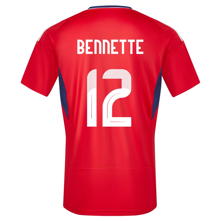 ילדים קוסטה ריקה Nick Bennette #12 אָדוֹם ג'רזי ביתית 24-26 חולצה קצרה