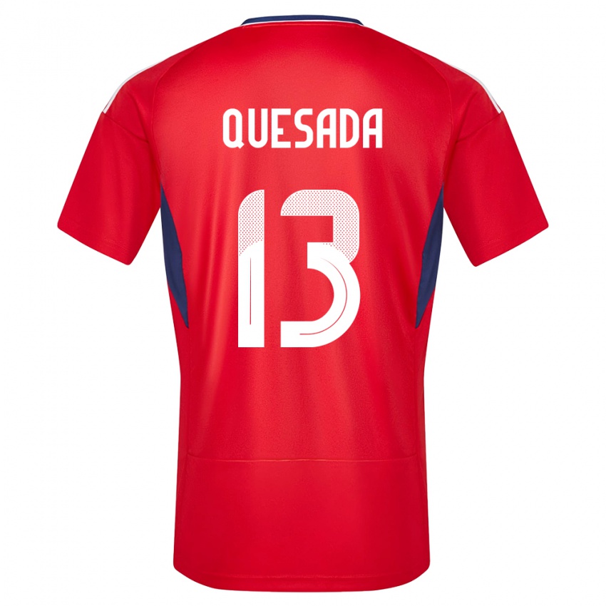 ילדים קוסטה ריקה Sebastián Quesada #13 אָדוֹם ג'רזי ביתית 24-26 חולצה קצרה