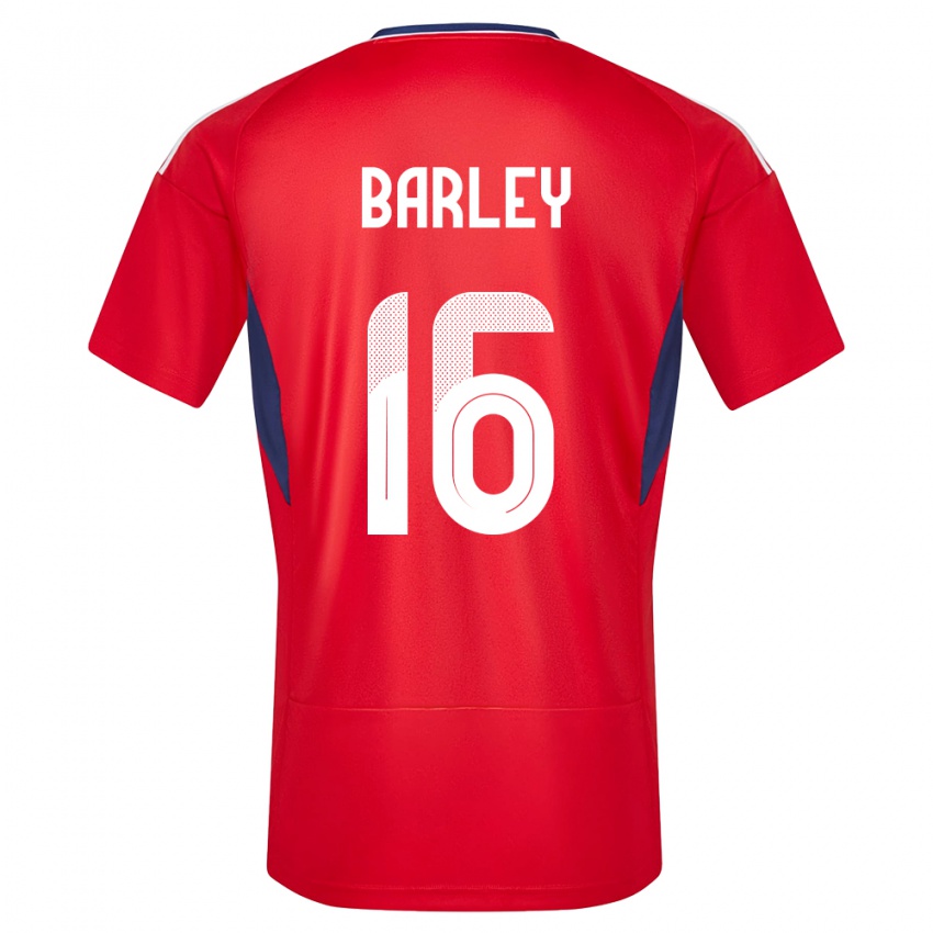 ילדים קוסטה ריקה Ethan Barley #16 אָדוֹם ג'רזי ביתית 24-26 חולצה קצרה