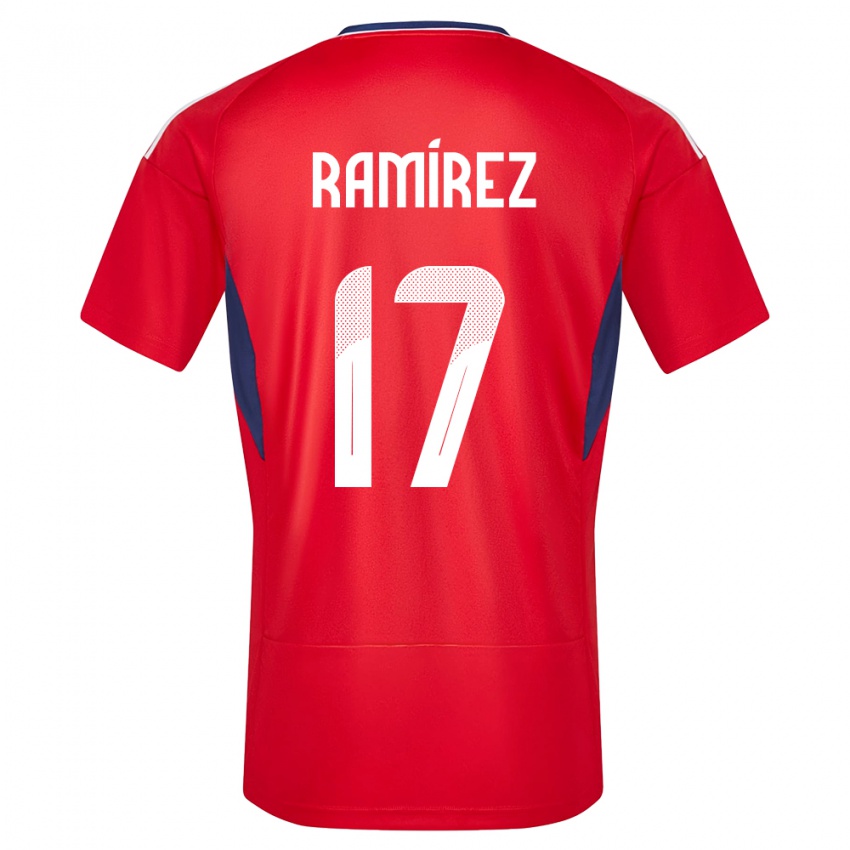 ילדים קוסטה ריקה Dylan Ramírez #17 אָדוֹם ג'רזי ביתית 24-26 חולצה קצרה