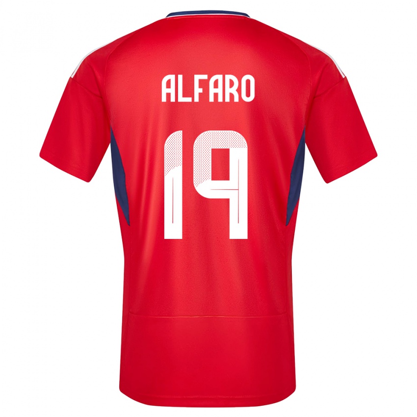 ילדים קוסטה ריקה Leonardo Alfaro #19 אָדוֹם ג'רזי ביתית 24-26 חולצה קצרה