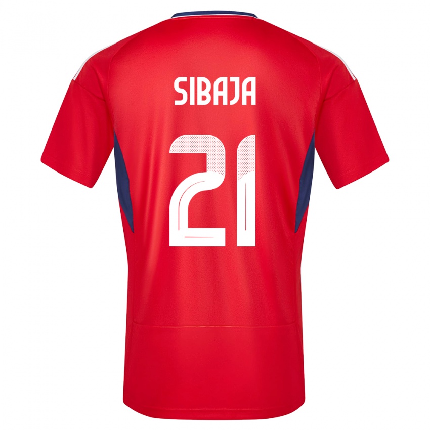 ילדים קוסטה ריקה Gabriel Sibaja #21 אָדוֹם ג'רזי ביתית 24-26 חולצה קצרה