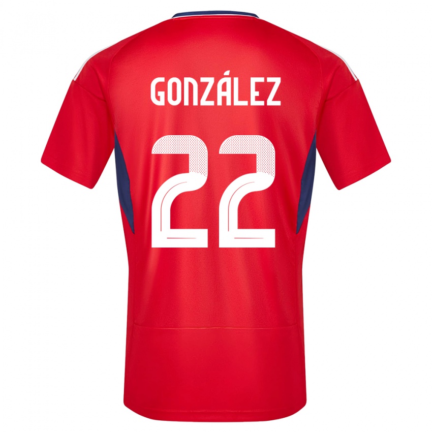 ילדים קוסטה ריקה Kenneth González #22 אָדוֹם ג'רזי ביתית 24-26 חולצה קצרה