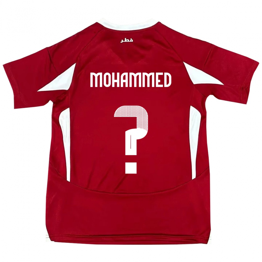 ילדים קטאר Ali Mohammed #0 אָדוֹם ג'רזי ביתית 24-26 חולצה קצרה