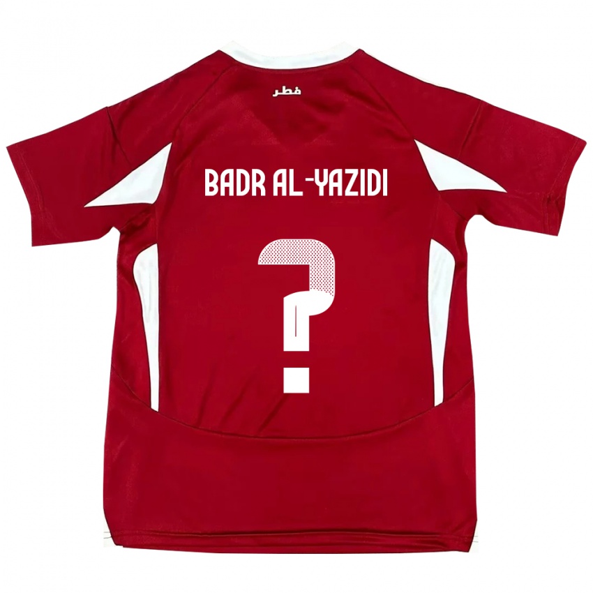 ילדים קטאר Abdullah Badr Al-Yazidi #0 אָדוֹם ג'רזי ביתית 24-26 חולצה קצרה