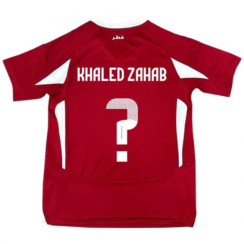 ילדים קטאר Abdelrahman Khaled Zahab #0 אָדוֹם ג'רזי ביתית 24-26 חולצה קצרה