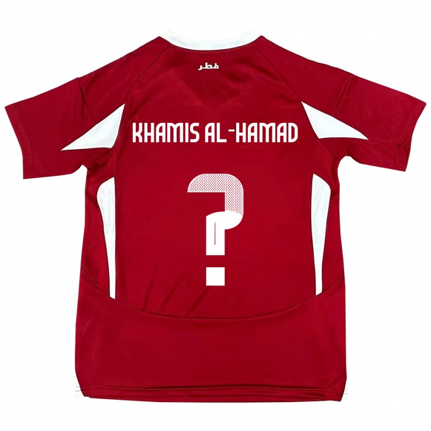 ילדים קטאר Saoud Khamis Al-Hamad #0 אָדוֹם ג'רזי ביתית 24-26 חולצה קצרה