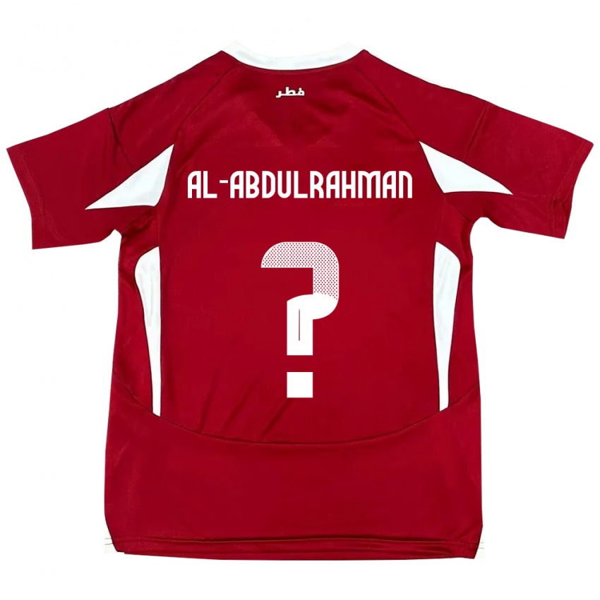 ילדים קטאר Sultan Majed Al-Abdulrahman #0 אָדוֹם ג'רזי ביתית 24-26 חולצה קצרה