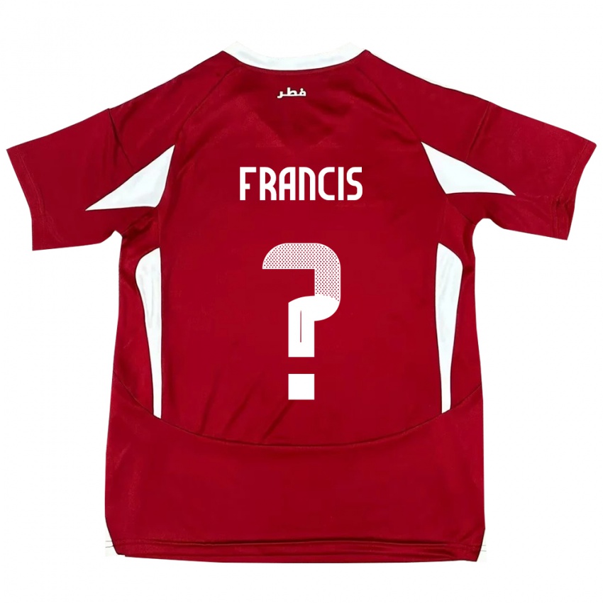 ילדים קטאר Emmanuel Francis #0 אָדוֹם ג'רזי ביתית 24-26 חולצה קצרה