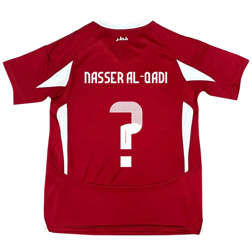 ילדים קטאר Tameem Nasser Al-Qadi #0 אָדוֹם ג'רזי ביתית 24-26 חולצה קצרה