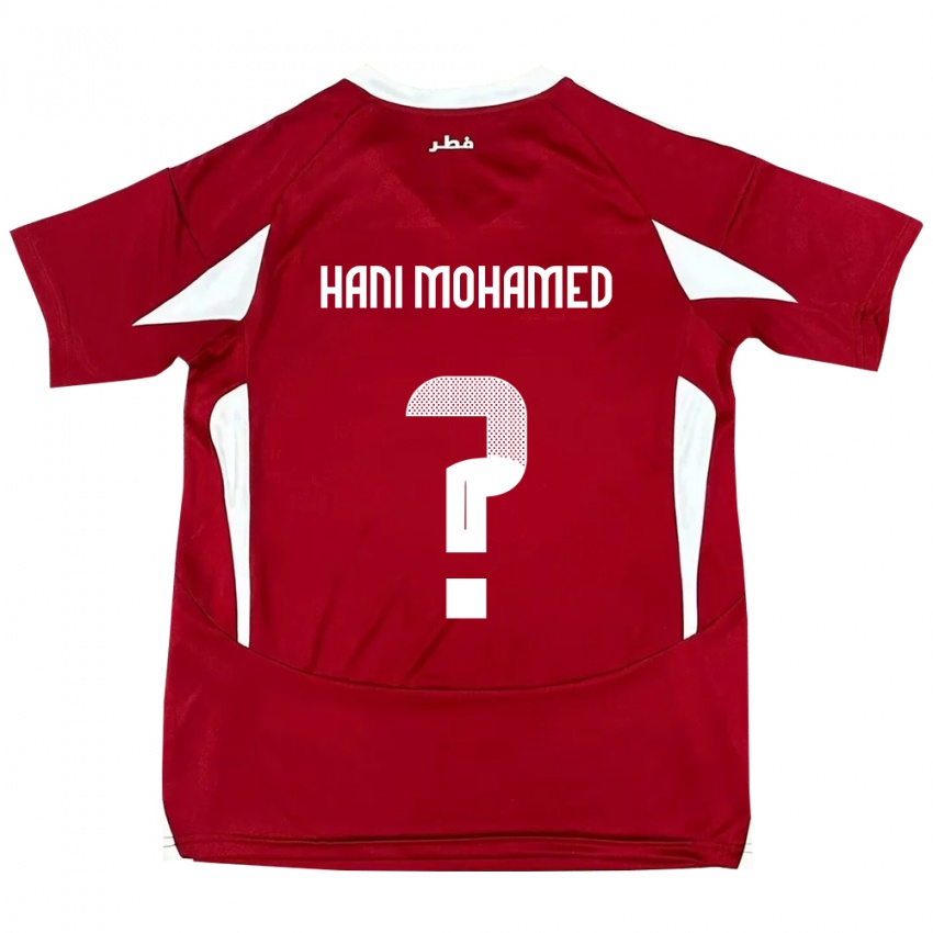 ילדים קטאר Yazan Hani Mohamed #0 אָדוֹם ג'רזי ביתית 24-26 חולצה קצרה