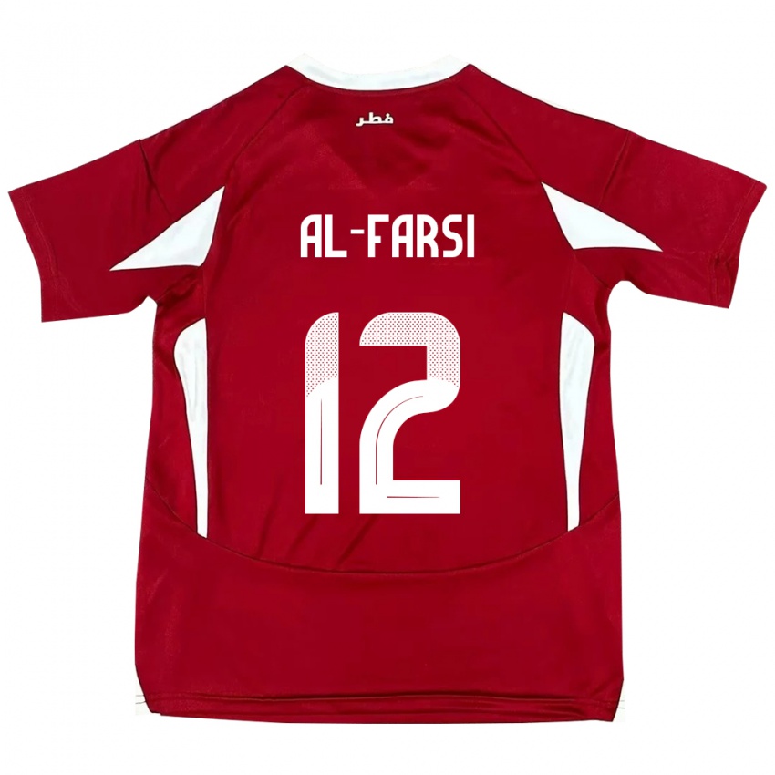 ילדים קטאר Faiz Al-Farsi #12 אָדוֹם ג'רזי ביתית 24-26 חולצה קצרה