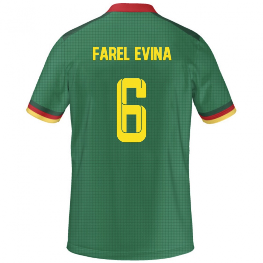 ילדים קמרון Sony Farel Evina #6 יָרוֹק ג'רזי ביתית 24-26 חולצה קצרה