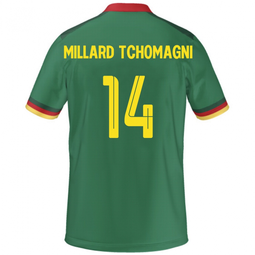 ילדים קמרון Samuel Millard Tchomagni #14 יָרוֹק ג'רזי ביתית 24-26 חולצה קצרה