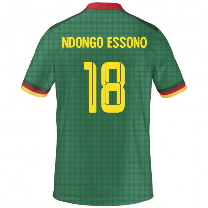ילדים קמרון Rodrigue Dipanda Ndongo Essono #18 יָרוֹק ג'רזי ביתית 24-26 חולצה קצרה