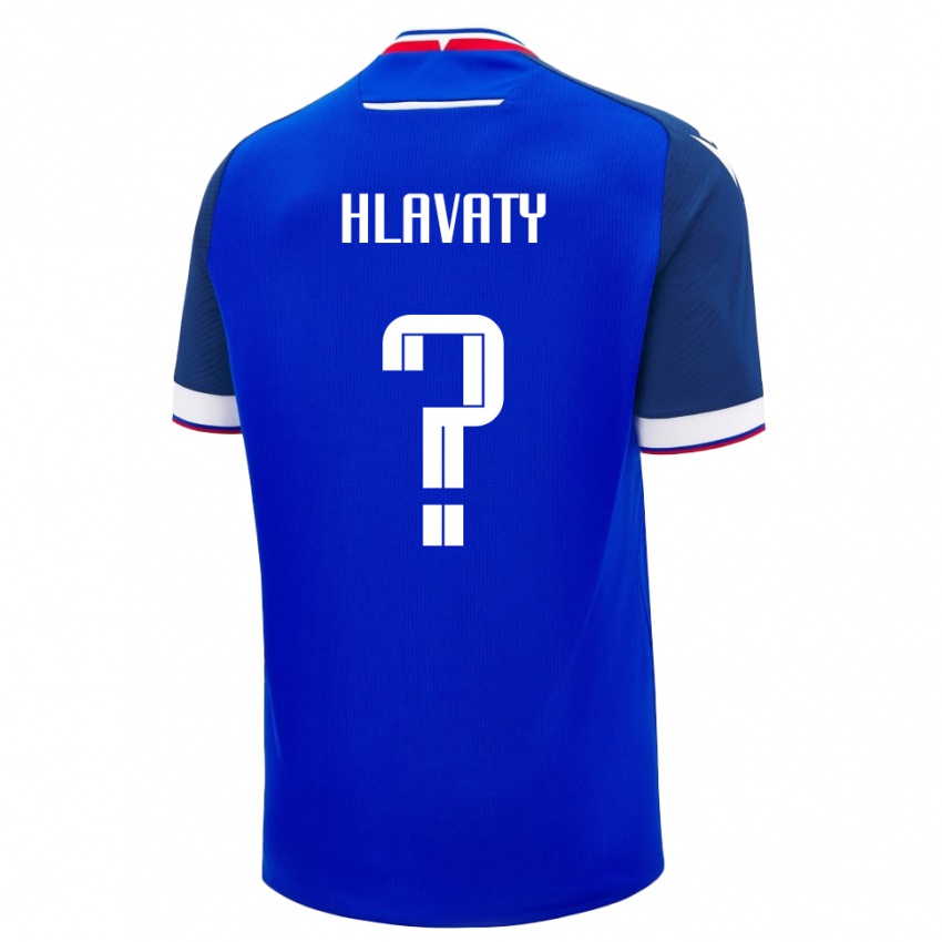 ילדים סלובקיה Martin Hlavaty #0 כְּחוֹל ג'רזי ביתית 24-26 חולצה קצרה