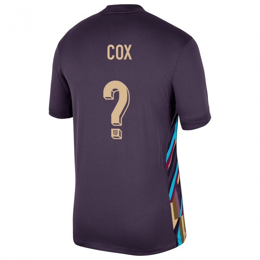 ילדים אנגליה Matthew Cox #0 צימוק כהה הרחק ג'רזי 24-26 חולצה קצרה