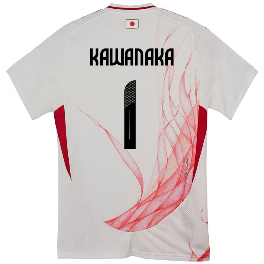 ילדים יַפָּן Aoto Kawanaka #1 לָבָן הרחק ג'רזי 24-26 חולצה קצרה